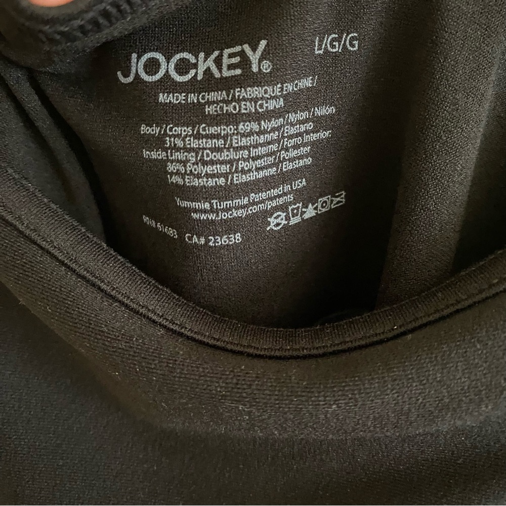 NWT Jockey black midriff tamer tank top. Size L. - Picture 6 of 6